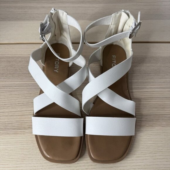 FITORY Shoes - FITORY Women Flat Sandals With Casual Fashion Slides Open Toe Strap Zipper 8
